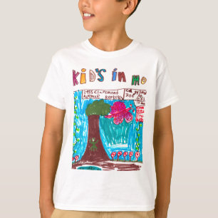 動きのワイシャツの山脈の子供 Tシャツ