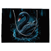 動きの中のエレガンス、黒鳥、 ラージペーパーバッグ (裏面)