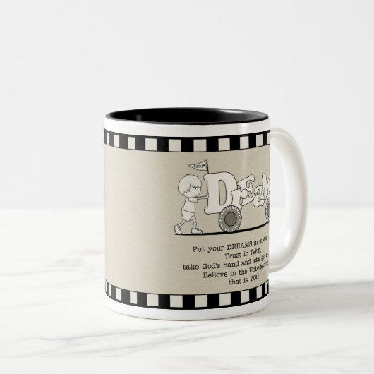 動きの夢 ツートーンマグカップ (正面右)