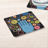 動きの概念 スクエアペーパーコースター (アングル)