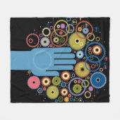 動きの概念 フリースブランケット (正面(横))