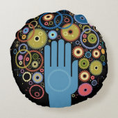 動きの概念 ラウンドクッション (裏面)