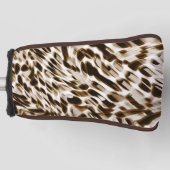 動きの茶色のねじれ穴、暗いベージュ ゴルフヘッドカバー (正面)