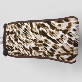 動きの茶色のねじれ穴、暗いベージュ ゴルフヘッドカバー