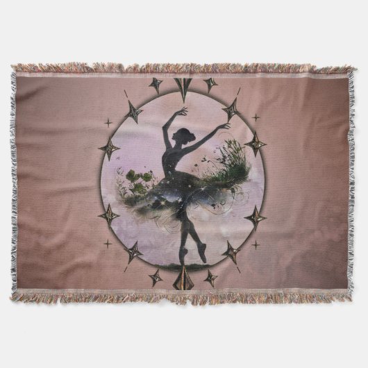 動きの調和スターライトのバレリーナ スローブランケット (正面)