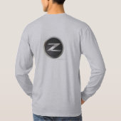 動きの銀350Z (Zの紋章の背部と) Tシャツ (裏面)