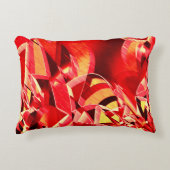 動きをシミュレートするスクラッチされた赤いリボン アクセントクッション (正面)