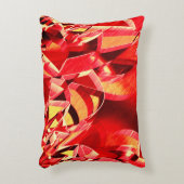 動きをシミュレートするスクラッチされた赤いリボン アクセントクッション (正面(垂直))