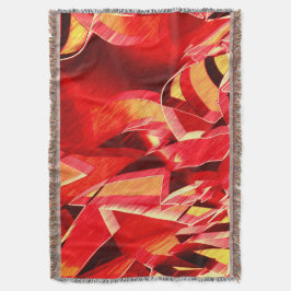 動きをシミュレートするスクラッチされた赤いリボン スローブランケット