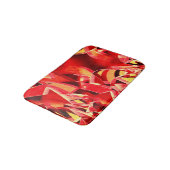 動きをシミュレートするスクラッチされた赤いリボン バスマット (アングル)