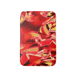 動きをシミュレートするスクラッチされた赤いリボン バスマット