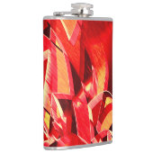 動きをシミュレートするスクラッチされた赤いリボン フラスク (右)