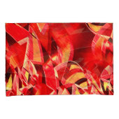 動きをシミュレートするスクラッチされた赤いリボン 枕カバー (正面右)