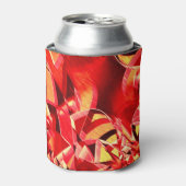 動きをシミュレートするスクラッチされた赤いリボン 缶クーラー (缶正面)