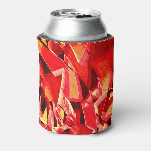 動きをシミュレートするスクラッチされた赤いリボン 缶クーラー (缶裏面)