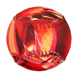 動きをシミュレートするスクラッチされた赤いリボン 野球ボール