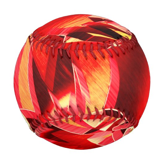 動きをシミュレートするスクラッチされた赤いリボン 野球ボール (裏面)