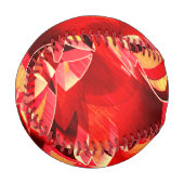 動きをシミュレートするスクラッチされた赤いリボン 野球ボール (正面左)