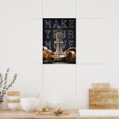 動きを作る – チェス盤、成功やる気を起こさせる ポスター (キッチン)