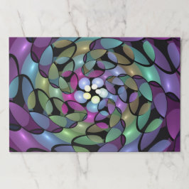 動きカラフル抽象芸術のフラクタル芸術を打つ ペーパーパッド