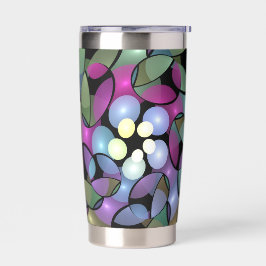動きカラフル抽象芸術のフラクタル芸術を打つ 保温保冷タンブラー