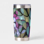 動きカラフル抽象芸術のフラクタル芸術を打つ 保温保冷タンブラー (背面)