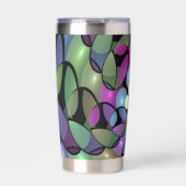 動きカラフル抽象芸術のフラクタル芸術を打つ 保温保冷タンブラー (正面)