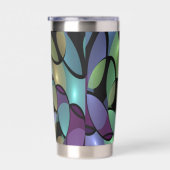 動きカラフル抽象芸術のフラクタル芸術を打つ 保温保冷タンブラー (右面)