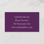 動きカラフル抽象芸術のフラクタル芸術を打つ 名刺 (裏面)