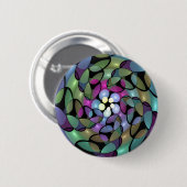 動きカラフル抽象芸術のフラクタル芸術を打つ 缶バッジ (正面&裏面)