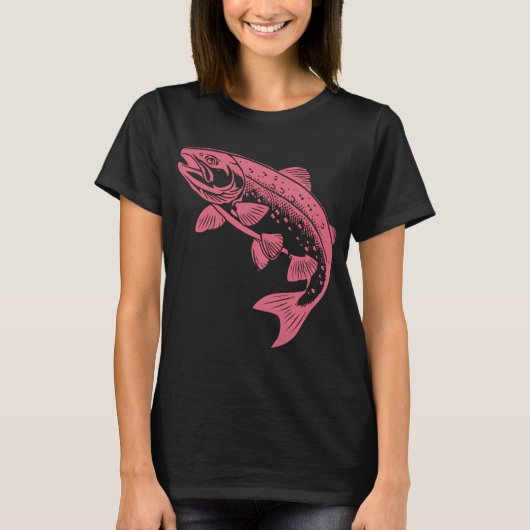 動き回るトラウト Tシャツ (正面)