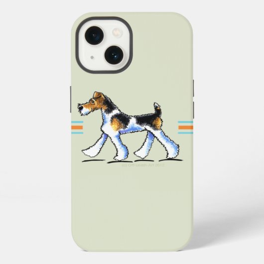 動き回るワイヤーフォックステリー iPhoneケース (裏面)