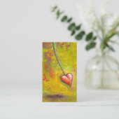 動き-おもしろいのコンテンポラリーな絵画の芸術のハート 名刺 (スタンド正面)