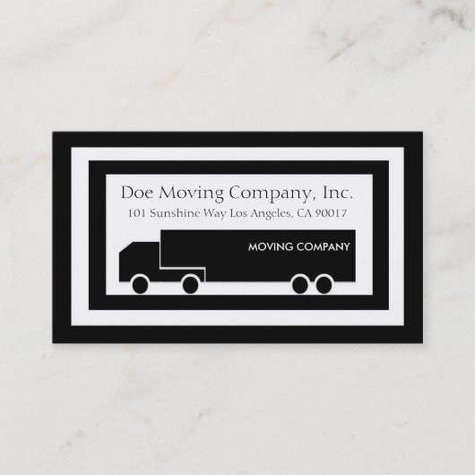 動くか、またはMovers or Trucking Companyの白書 名刺 (正面)