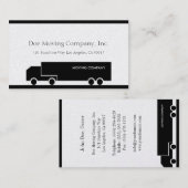 動くか、またはMovers or Trucking Companyプラチナ 名刺 (正面/裏面)