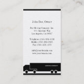 動くか、またはMovers or Trucking Companyプラチナ 名刺 (裏面)