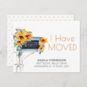 動くひまわりユーカリプタスメールボックスの水色 (正面/裏面)