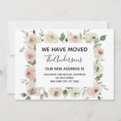 動くアナウンスほこりっぽいピンクのフローラ 招待状 (正面)