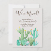 動くアナウンスサボテン多肉質の水色 カード (正面)