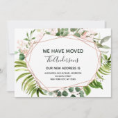 動くアナウンスユーカリ緑の幾何学的 招待状 (正面)