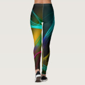 動くエネルギー数々の黒色光波 レギンス (裏面)