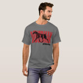 動くドーベルマン犬のシルエット Tシャツ (正面フル)