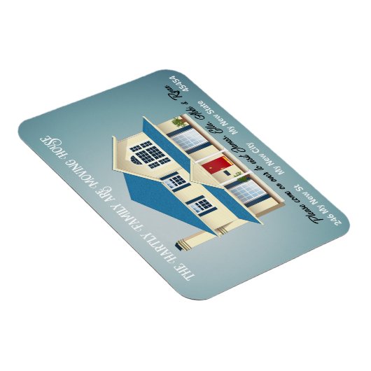 動くパーソナライズされた発表のシンプル マグネット (右側)