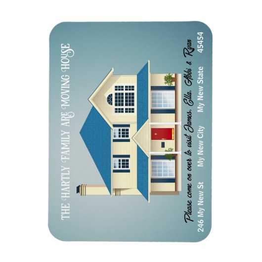 動くパーソナライズされた発表のシンプル マグネット (縦)