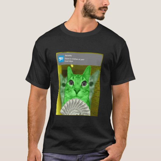 動くミーム付きリングキャット - 呪われた猫、面白い猫 Tシャツ (正面)