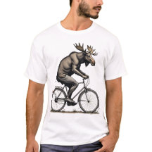 動くムース – 予測できな自転車Tシャツ4