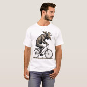 動くムース – 予測できな自転車Tシャツ4 Tシャツ (正面フル)