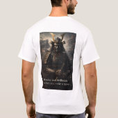「動く前に熟慮せよ」 Tシャツ (裏面)