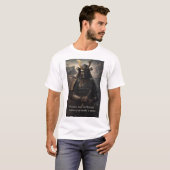 「動く前に熟慮せよ」 Tシャツ (正面フル)