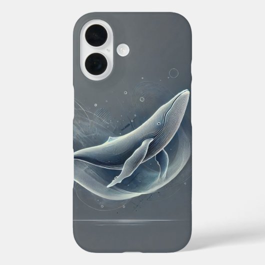 動く動的デジタルホエールクジラ Case-Mate iPhoneケース (裏面)